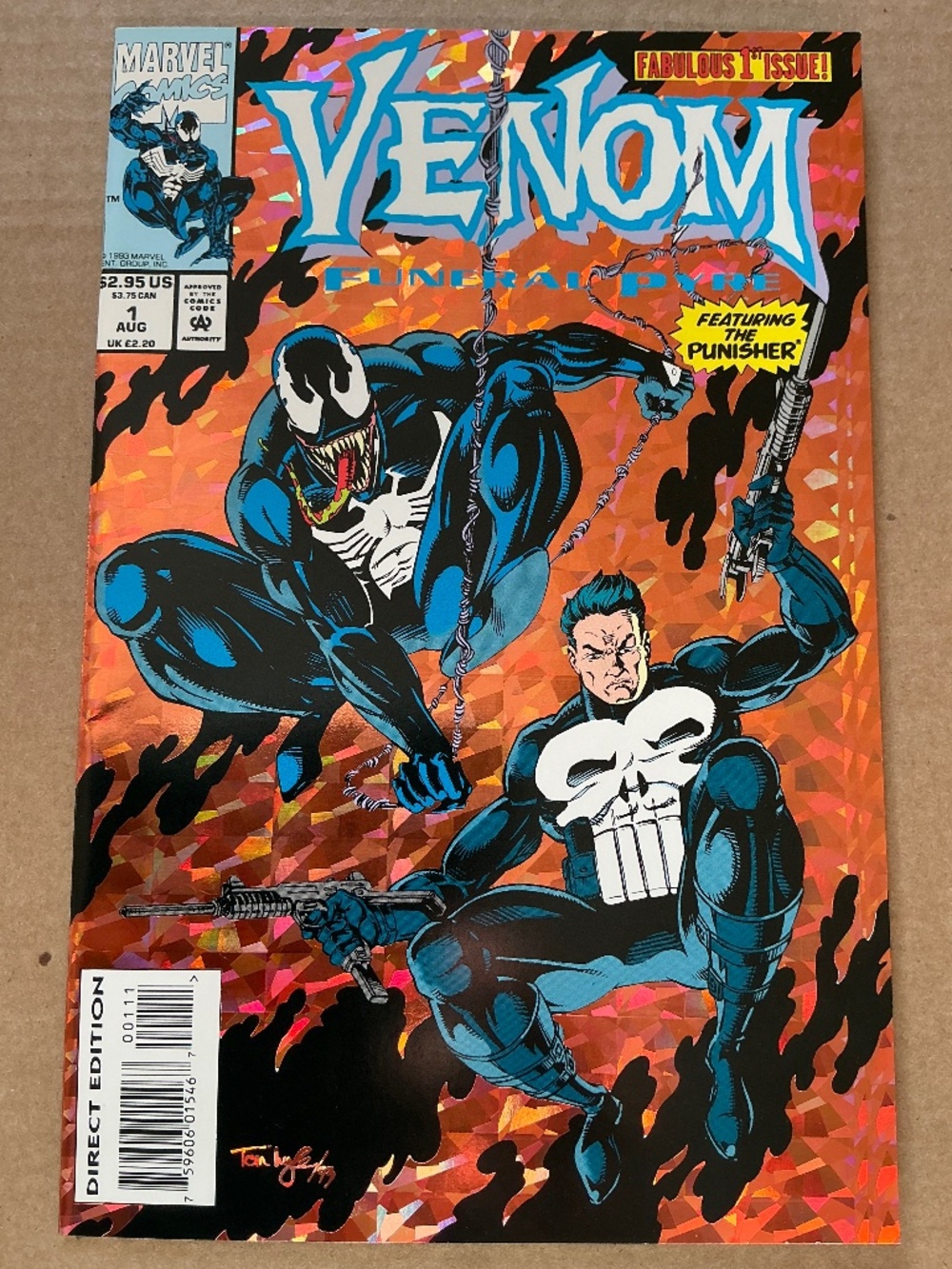 Marvel Comics Venom Funeral Pyre Issue 1 1993 Featuring Punisher Foil